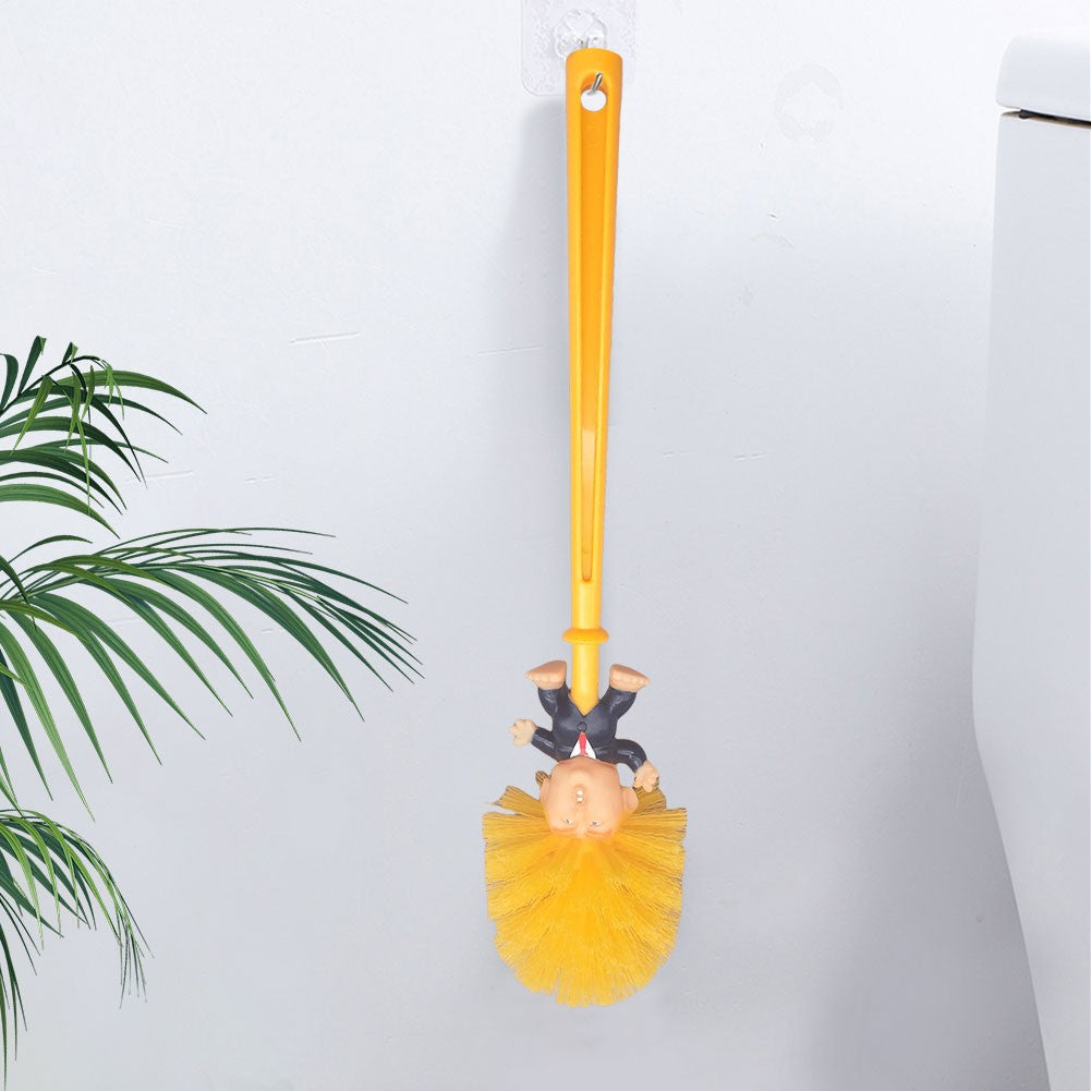 Funny Toilet Cleaning Brush Novelty Donald Bathroom Toilet Brush with Holder Toilet Bowl Brush Gift Household Accessories