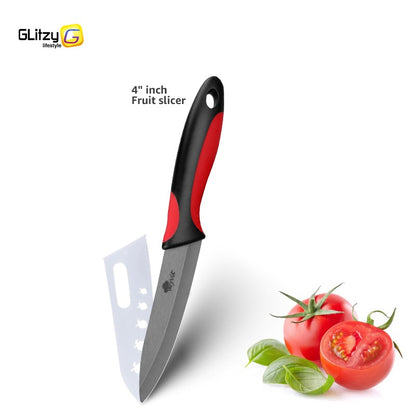 Faca de Cozinha Chef Inoxidável Faca de Cerâmica para Frutas Faca Utilitária Doméstica para Fatiar Legumes Lâminas Pretas Afiadas para Cozinhar