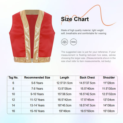 Boys Girls Halloween Toad Game Character Vest Open Front Loose Waistcoat Carnival Theme Party Super Brother Role Play Costume