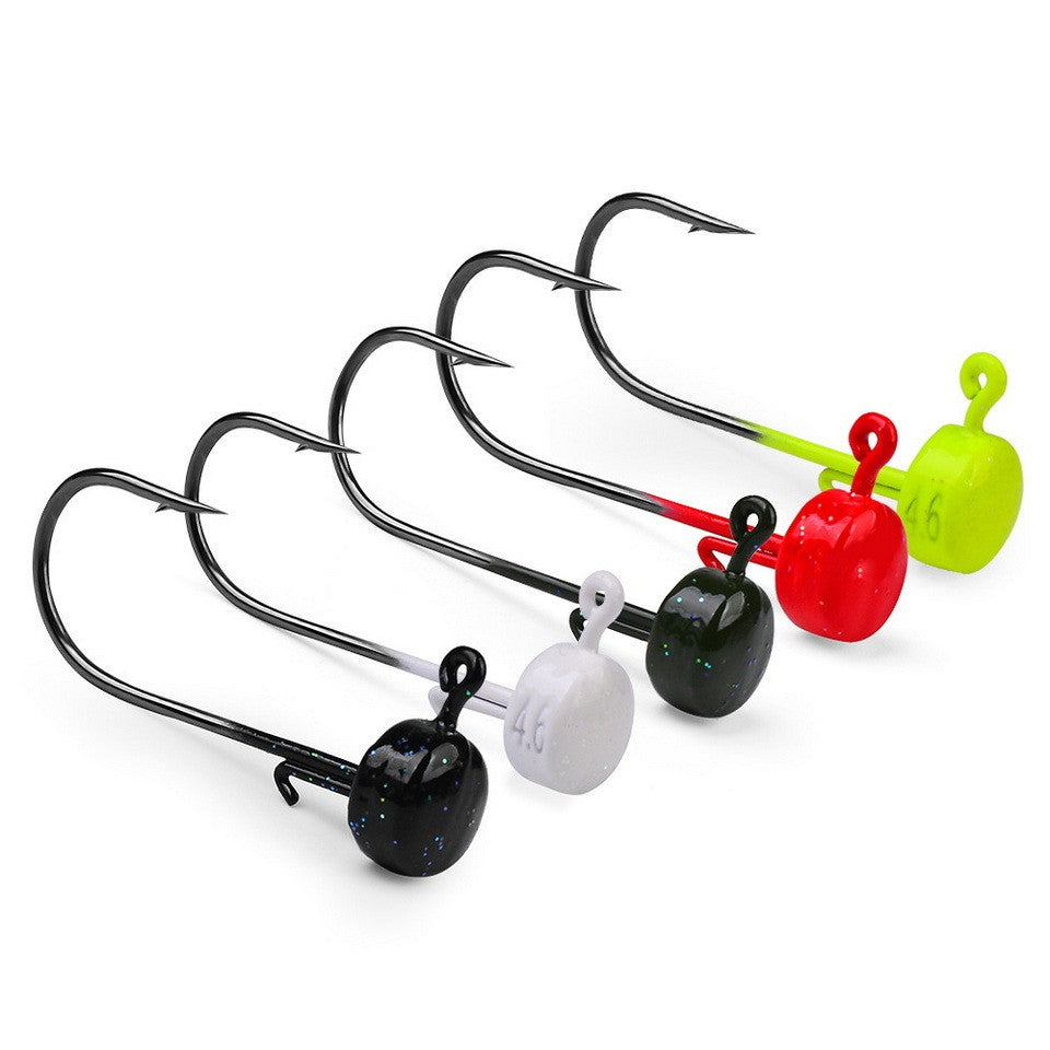 5pcs Anzóis de Pesca 2.8g 3.5g 4.6g 7g Ned Mushroom Head Jig Anzol Afiado com Barba para Iscas de Silicone Ferramentas de Pesca Jigging