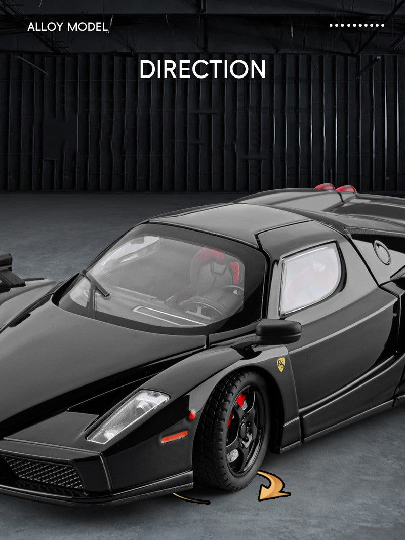 1:24 Carro Esportivo Enzo de Liga Leve Modelo de Carro em Escala Diecast Metal Miniatura Modelo de Carro Som?Luz Brinquedo Infantil Veículos Presentes