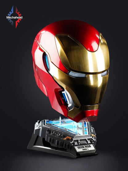 Mechahead Mk50 Jarvis Iron Man Helmet Luminous Voice Control Deformable Electric Opening Halloween Cos Mask Male Xmas Toys Gifts