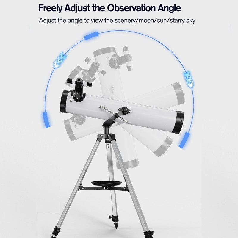 Telescópio Profissional Monocular 35X-875X com Abertura Grande de 114MM F70076 para Observação de Estrelas, Pássaros e Lua