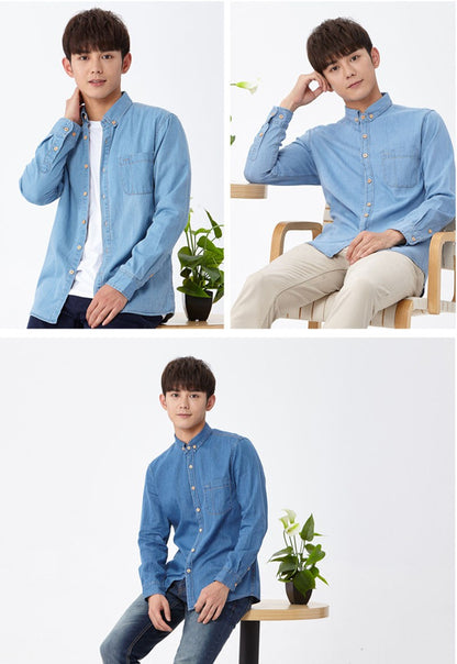 Fashion Brand Winter Jeans Shirt Men Warm Fleece Lined Velvet Denim Shirts Cowboy Coats Outwear Windbreaker Thick Clothing