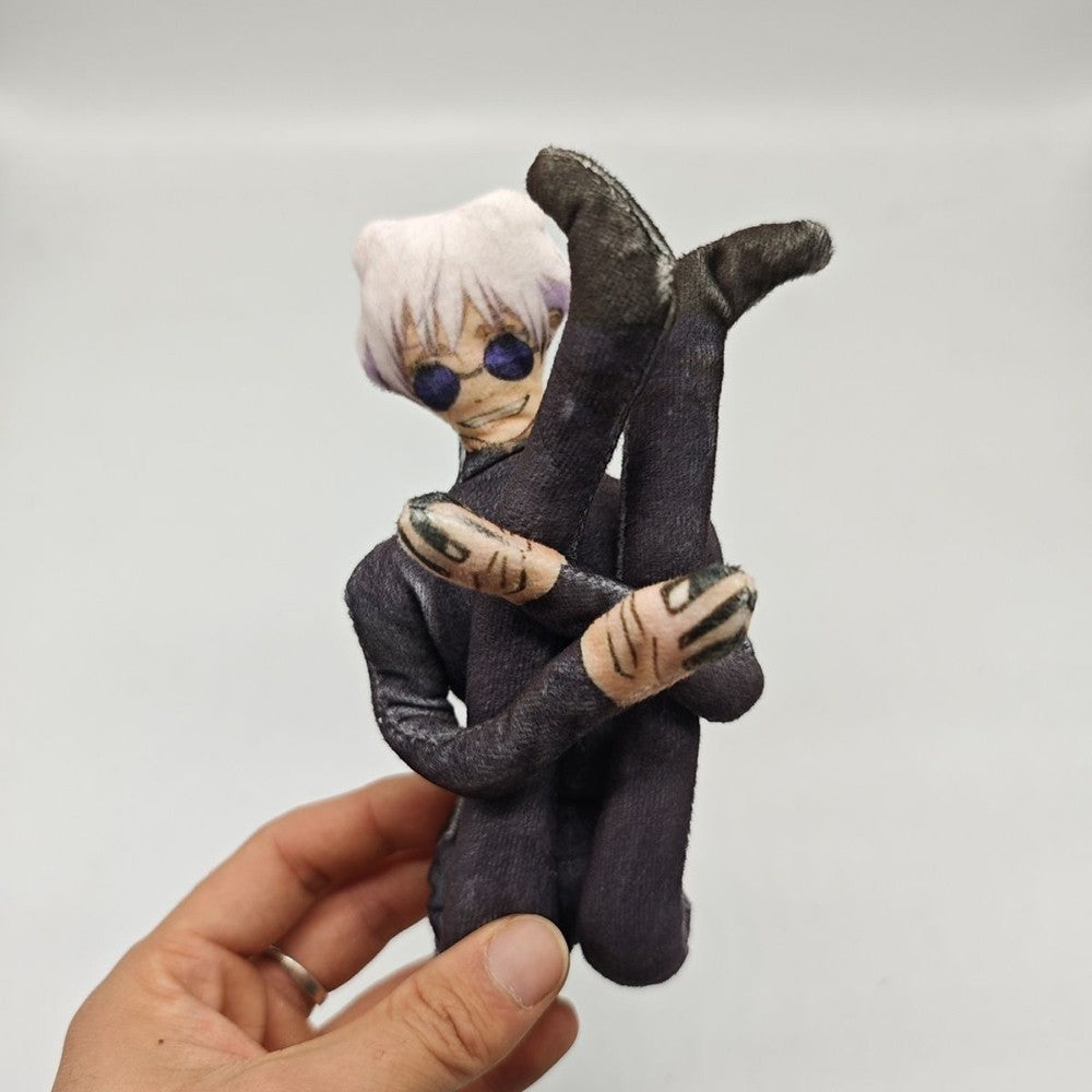 Anime Gojo Satoru Itadori Yuji Cosplay Keychain Plush Cotton Doll Slender Twistable Shape Room Abstract Decoration