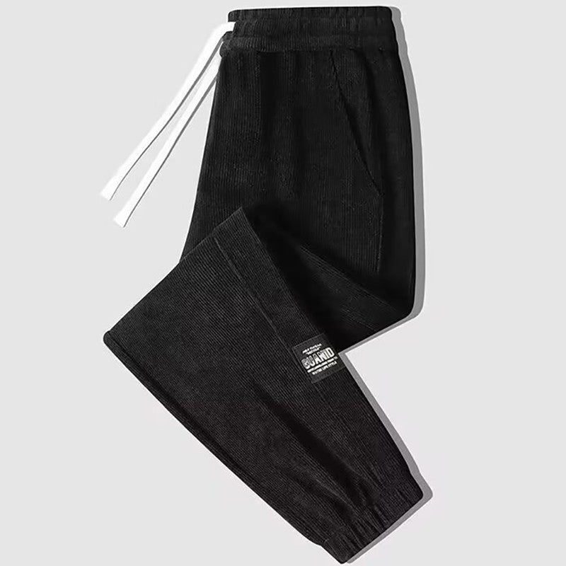 Calça Masculina Moletom Tech Fleece Bordado Sarja Folgada Jogger Calça Harem Masculina Outono Casual Calça Térmica Esportiva Solta