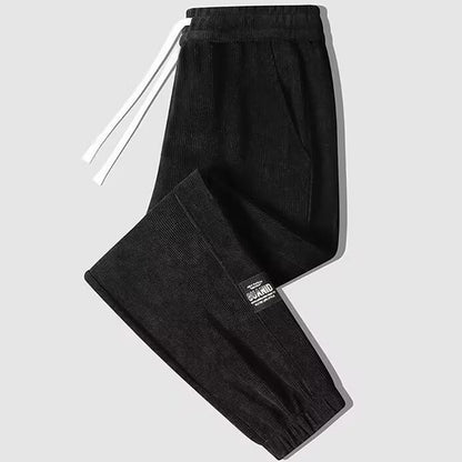 Calça Masculina Moletom Tech Fleece Bordado Sarja Folgada Jogger Calça Harem Masculina Outono Casual Calça Térmica Esportiva Solta