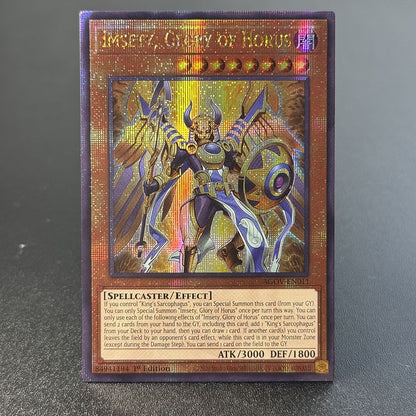 YU-GI-OH! Cartas TCG de Proxy Holográfico-QCScR para Jogo Coleção de Brinquedo Primite Lordly Lode Heart of the Blue-Eyes Imsety, Glory of Horus