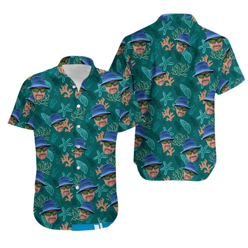 Loose Hibiscus Men's Shirt Short Sleeved Floral Beach Hawaiian Shirts Popular Bright Quick Dry Tops Customized Avatar Clothes
