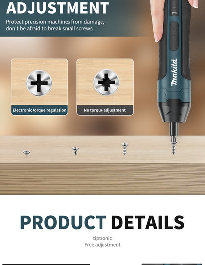 Parafusadeira Elétrica Sem Fio Makita | 3.6V 5N.m Torque | Mandril 1/4" | Bateria Li-ion 1300mAh