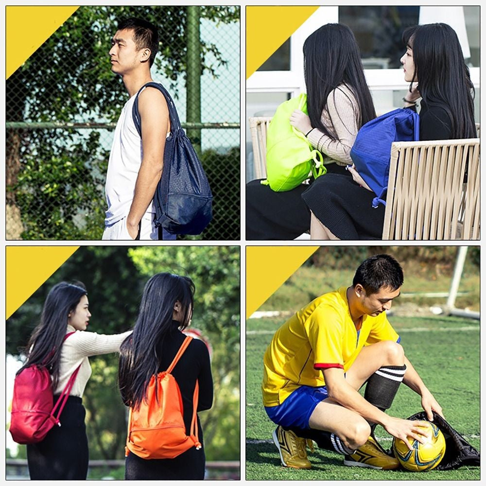 1Pc Foldable Waterproof Gym Bag Fitness Backpack Drawstring Shop Pocket Hiking Camping Beach Swimming Men Women Sports Bags