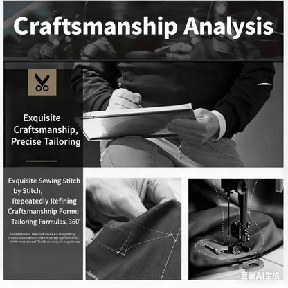 Men's 100% Wool Blend Overcoat - British-Inspired Mid-Length Trench Coat for All-Weather Smart Casual Wear