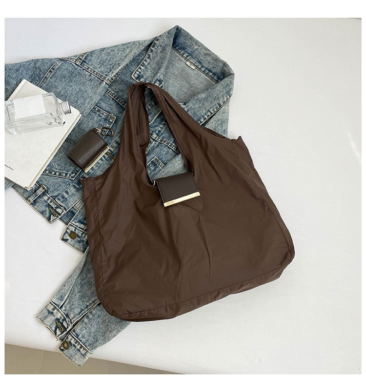 1PCS PU Polyester High Quality Hanging Bag for Shopping Large Capacity Foldable Portable Shopping Bag,Storage bag