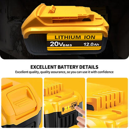 .para bateria de ferramenta recarregável Dewalt original 20V DCB206 DCB200 DCB201 18V 20V 6AH 8AH 12AH. Para bateria de ferramenta Dewalt 18V 20V.
