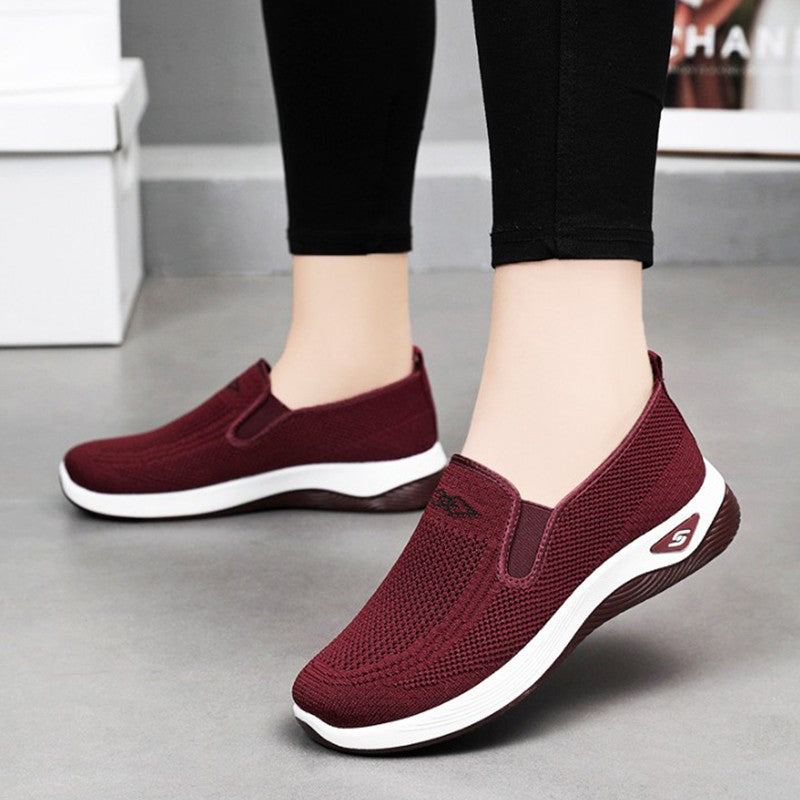 Women Casual Sports Shoes Breathable Lightweight Sneakers Anti-slip Flats Outdoor Running Walking Shoes Female Vulcanized Shoes