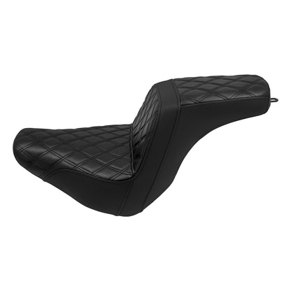 Banco Duplo de Moto para Piloto e Garupa Almofada Dianteira Traseira para Harley Softail Sport Glide FLSB Low Rider FXLR FXLRS 2018 em Diante