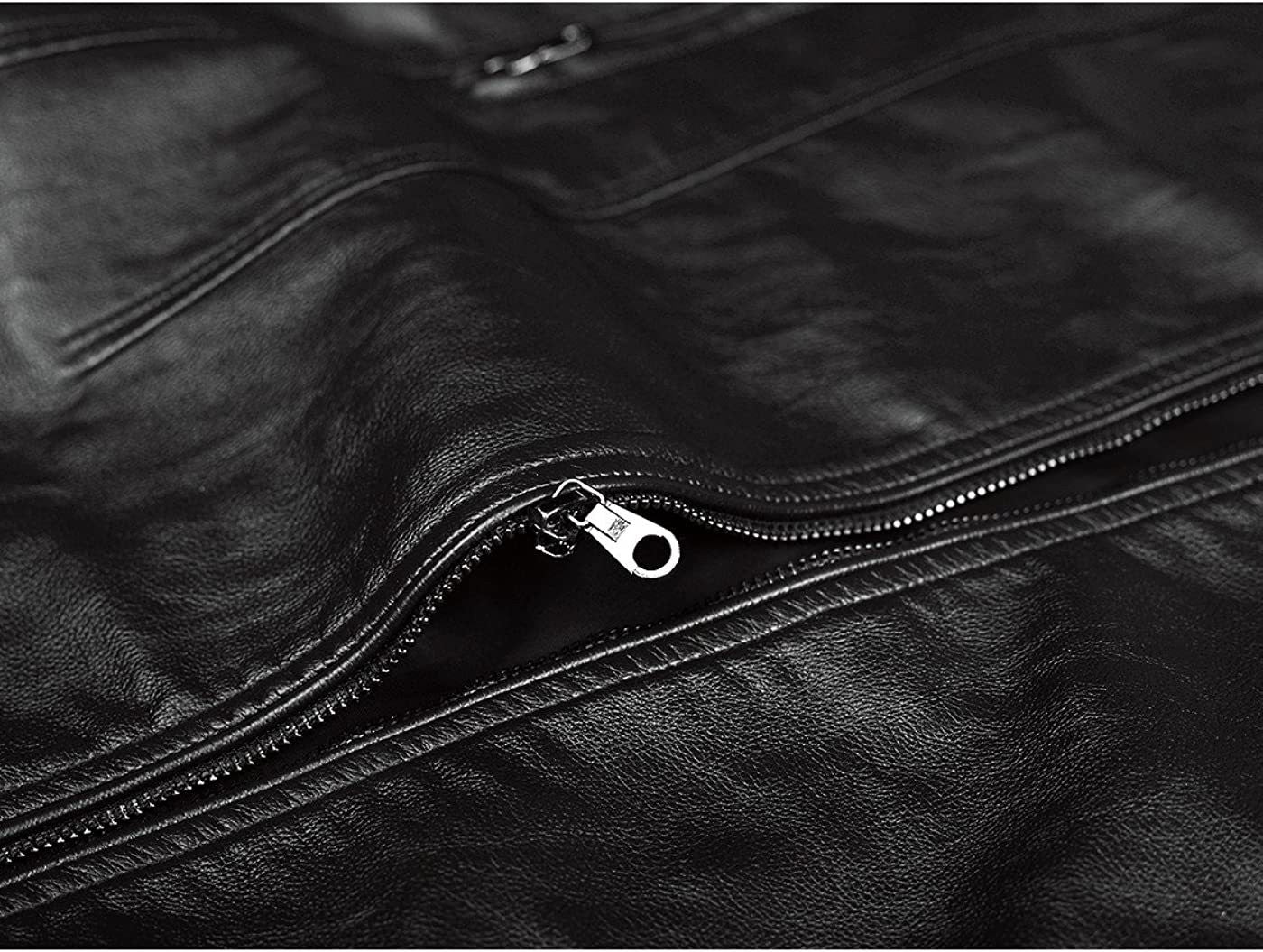 Autumn Winter Men Stand Collar Motorcycle Leather Jacket Coat Brown Black Coffee Multi Color Options Slim Fit Trendy Outerwear