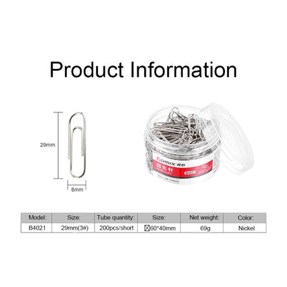 200pcs/box Paper Clips Durable and Rustproof Metal Paperclips for Home School Office Document Organizing Supplies