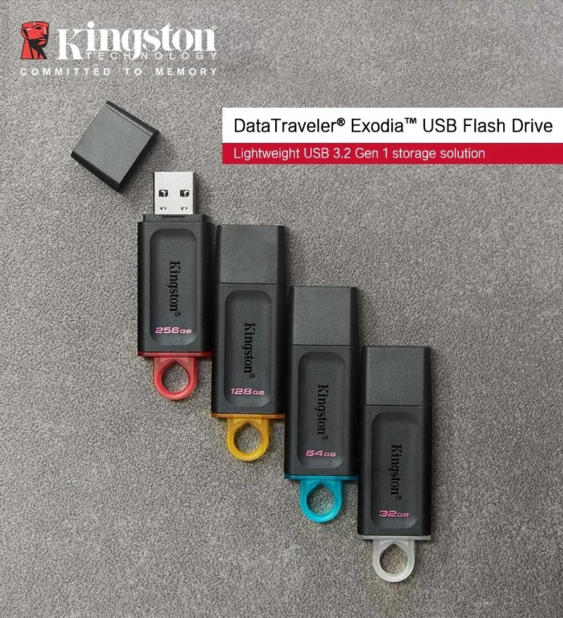 Kingston Pen Drives USB Flash Drive 64g Memory Stick 3.2 128g Compacto Durável Pendrive CLE USB 3.2 Flash Disk Mini Chave Usb 256GB