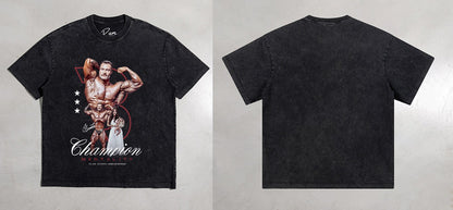 CBUM Workout Tshirt Gym Bodybuilding Men Clothing Oversized Sportwear Cotton US Sized Men Washed T-Shirts