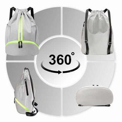 Basketball bag swimming bag Drawstring Backpack fitness Gym Bag with Shoes Compartment Sports Dry Wet Separation Storage Bag