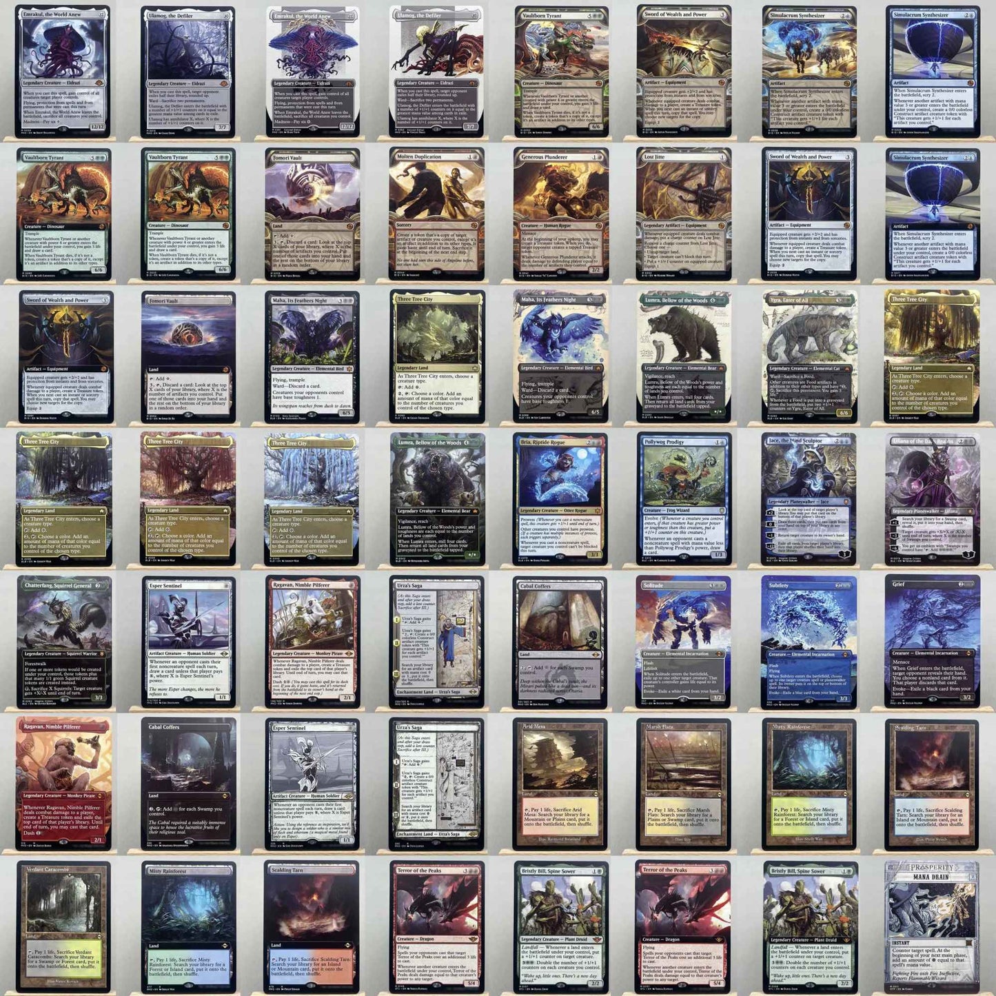 SLD MH2 HOLO7-002 cartas mágicas Simian Spirit Guide Tcg proxy Teferi's Protection Three Tree City fetch lands gathering