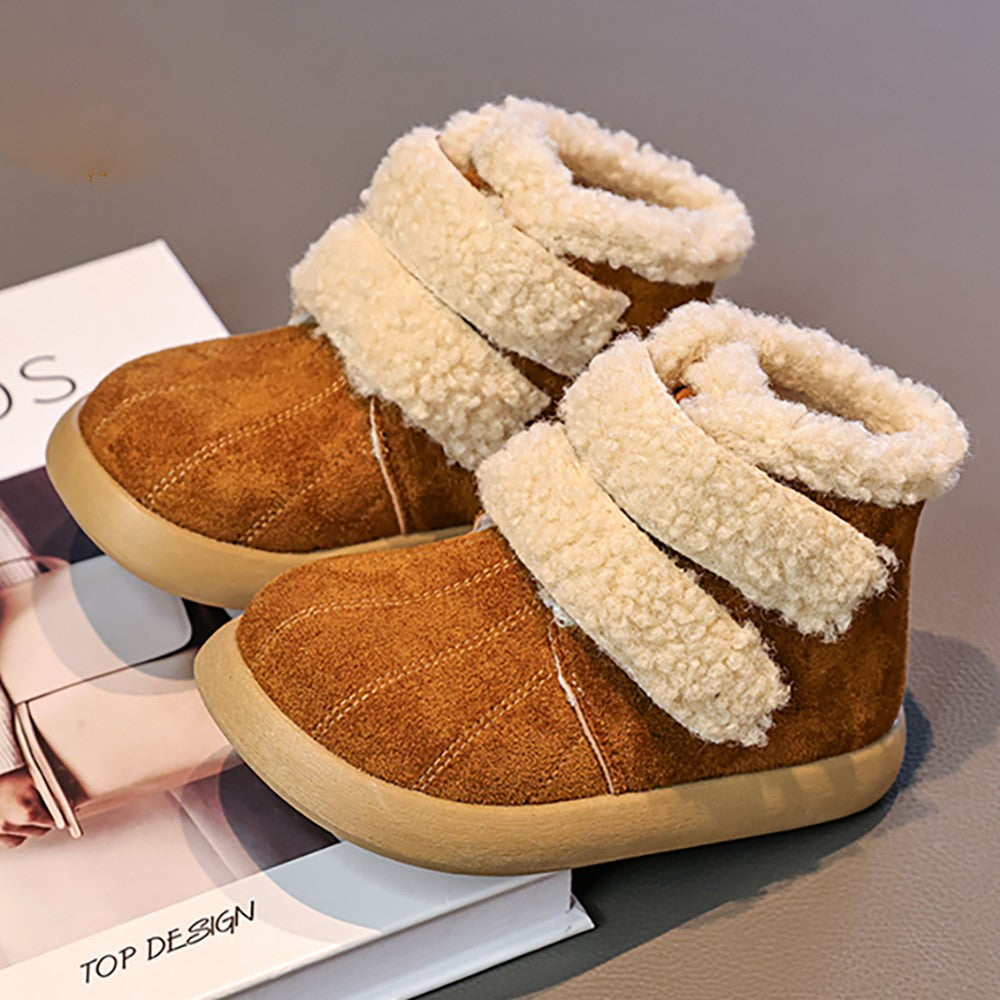 Thick Warm Plush Boots For Children 2025 New Designers Teenager Kid's Padded Boots Outdoor Hiking Boy's Girl's Snow Boots