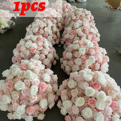 30-70cm Artificial White Rose Flower Ball, Wedding Reception Table Centerpieces, Floral Arrangement for Party Event Decor