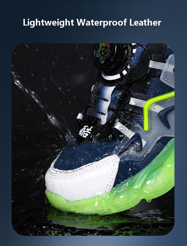 New Children's Leather Casual Shoes For Boy Girls Outdoor Running Sneakers Breathable Mesh Kids School Walking Sport Non Slip