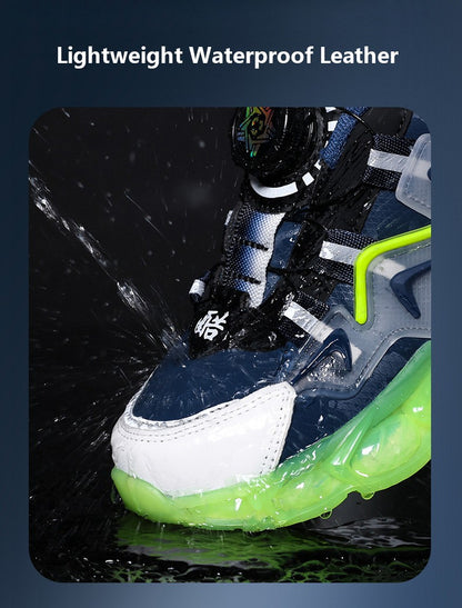 New Children's Leather Casual Shoes For Boy Girls Outdoor Running Sneakers Breathable Mesh Kids School Walking Sport Non Slip