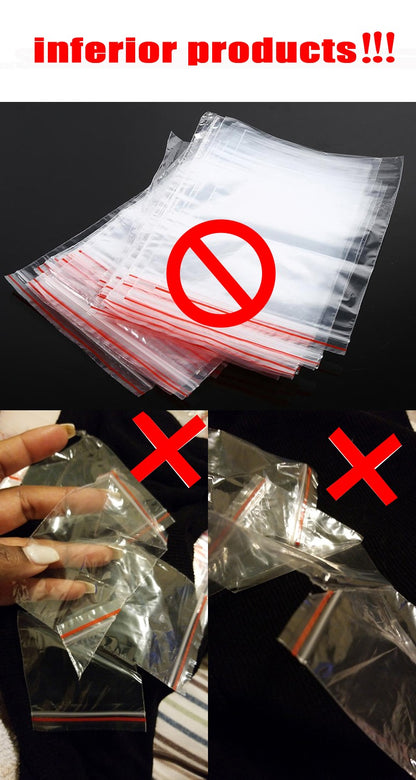 Clear Thick Zip Lock Ziplock Storage Bags Heavy-Duty Transparent Plastic Zip Package Small Jewelry Packing Reclosable Poly Pouch