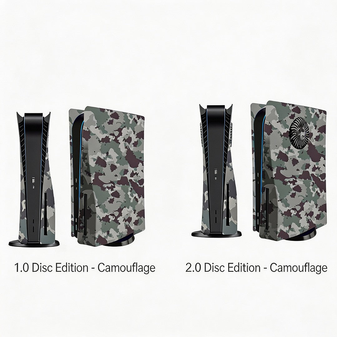 For PS5 Disc Edition Cooling Vent Faceplate Console Cover Camouflage Skin For Playstation 5 Console Replacement Backplate Shell