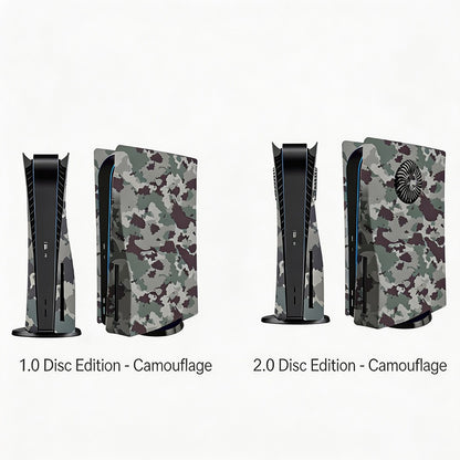 For PS5 Disc Edition Cooling Vent Faceplate Console Cover Camouflage Skin For Playstation 5 Console Replacement Backplate Shell