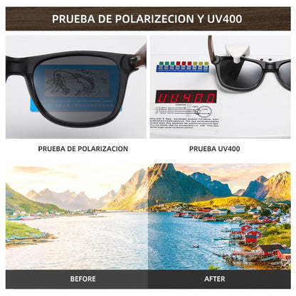 Óculos de Sol GM Ecológicos de Madeira de Nogueira Retrô UV400 Polarizados de Bambu Masculino Moderno Lente Anti-Azul 7061h