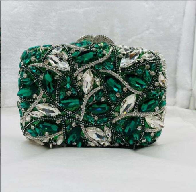 15 Colors Women Rhinestones Evening Bags Metal Diamond Mianudiere Handbag Bridal Clutches Wedding Party Stone Clutch Purse Bags