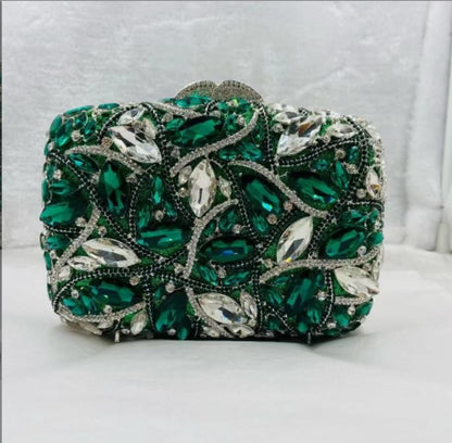 15 Colors Women Rhinestones Evening Bags Metal Diamond Mianudiere Handbag Bridal Clutches Wedding Party Stone Clutch Purse Bags