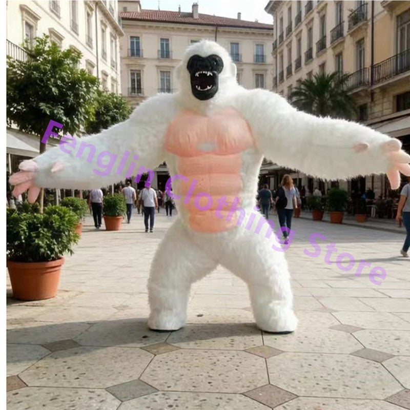 Cartoon Doll Costume 2.6-meter Inflatable Gorilla Mascot Costume Cartoon Doll King Kong Plush Party Advertisement and Role Playi