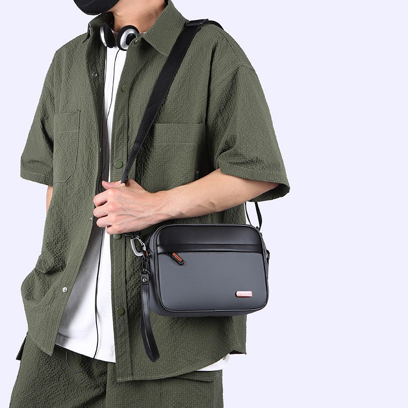 High Quality Soft PU Leather Male Small Shoulder Bag Fashion Men's Mini Handbag Casual Male Day Clutch Phone Bag