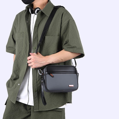 High Quality Soft PU Leather Male Small Shoulder Bag Fashion Men's Mini Handbag Casual Male Day Clutch Phone Bag