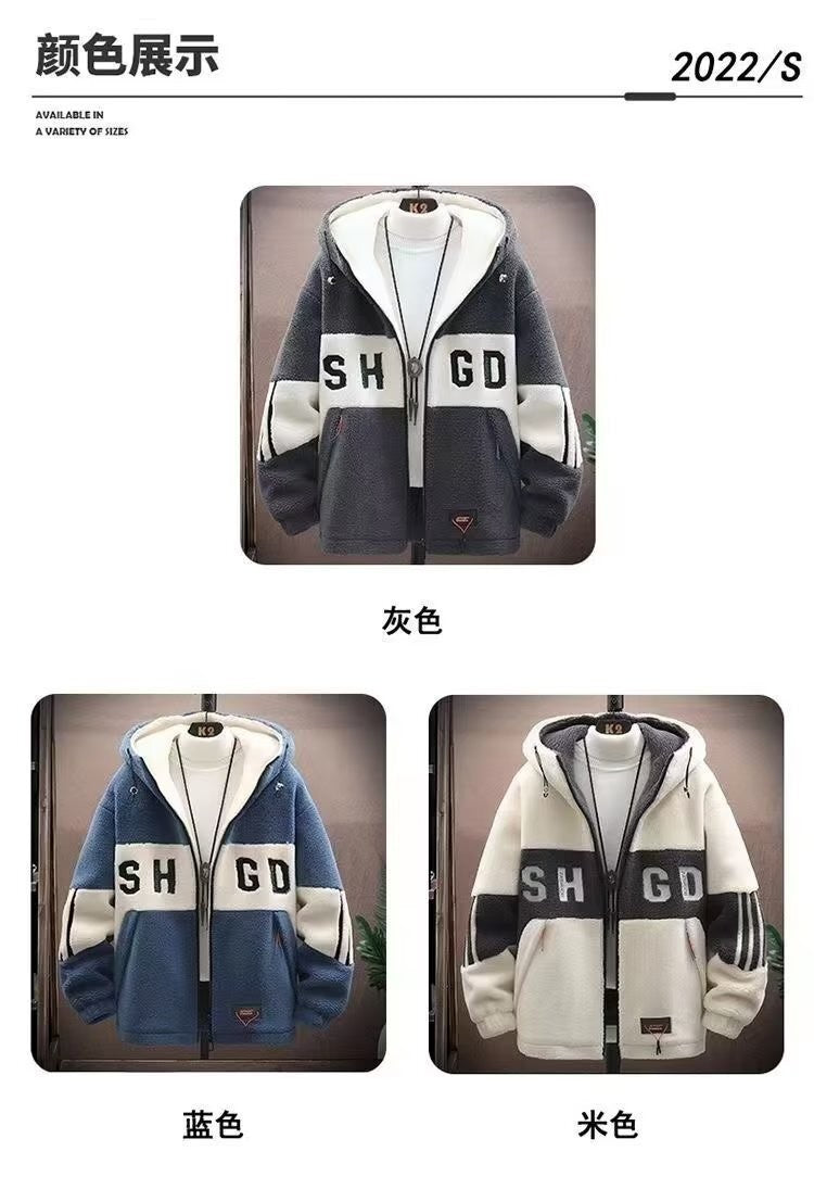 2025 Men's Lamb Wool Jacket Autumn Winter Loose Padded Thickened Jacket Plus Size 6XL 110kg Also Wearable Clothes Cardigan