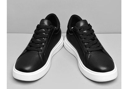 Heightening Casual Shoes Fashion PU Leather Elevator Shoes for Men 6cm 8cm 10cm Invisible Height Increase White Sneakers Cortex