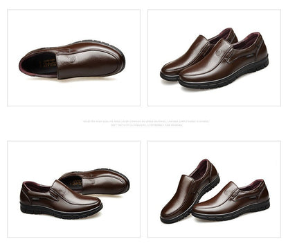 2024 Men's Genuine Leather Shoes Head Leather Soft Anti-slip Rubber Loafers Shoes Man Casual Real Leather Shoes 38-46