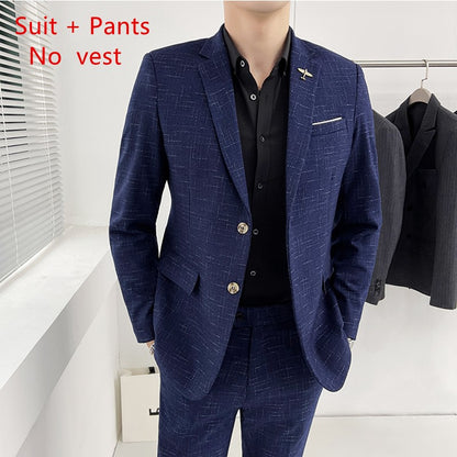 High-quality wedding suit for men, fashionable business, professional groom and best man, handsome two-piece set