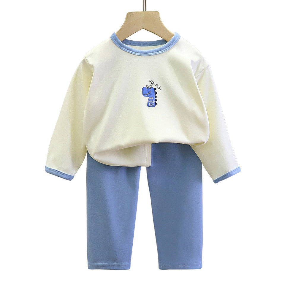 High Quality Boys and Girls Warm Pajama Sets for Autumn Soft and Cozy Fleece Lined Sleepwear Perfect for Comfortable Night Sleep