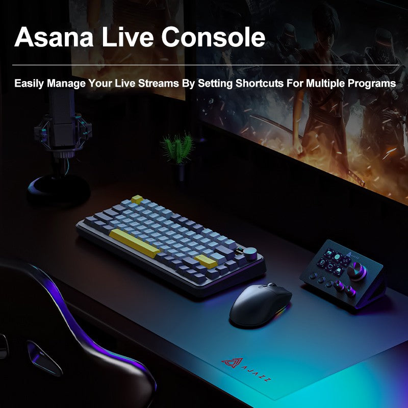 Ajazz AKP03E Desktop Helper Desk Console Panel Controller Teclado Mini com Botões Programáveis para Diversos Cenários