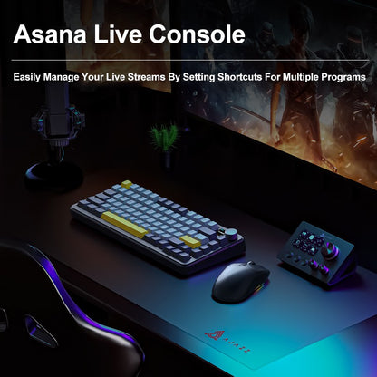 Ajazz AKP03E Desktop Helper Desk Console Panel Controller Teclado Mini com Botões Programáveis para Diversos Cenários