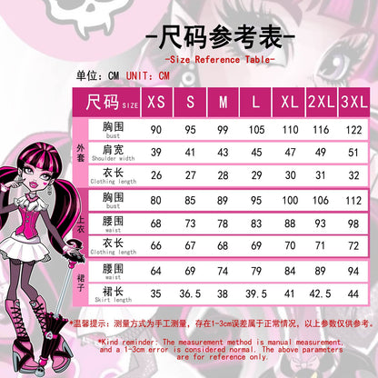 Draculaura Cosplay Costumes Anime Monster School Role Play Uniform Halloween Carnival Party Outfit For Women