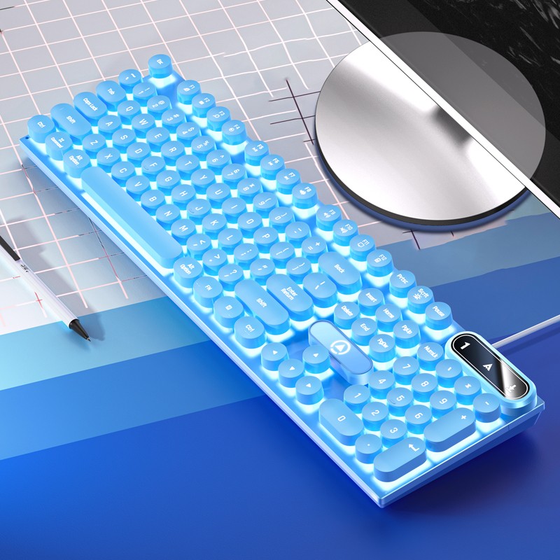 Teclado USB com Fio para Escritório, Digitação Silenciosa, Design Ergonômico para Casa/Negócios/Computador de Mesa, Compatível com PC/Notebook
