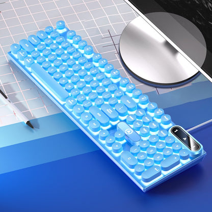 Teclado USB com Fio para Escritório, Digitação Silenciosa, Design Ergonômico para Casa/Negócios/Computador de Mesa, Compatível com PC/Notebook