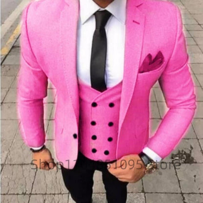 Fashionable brown suit set Suitable for formal occasions such as dinner parties, weddings, and business events. Three pieces, id